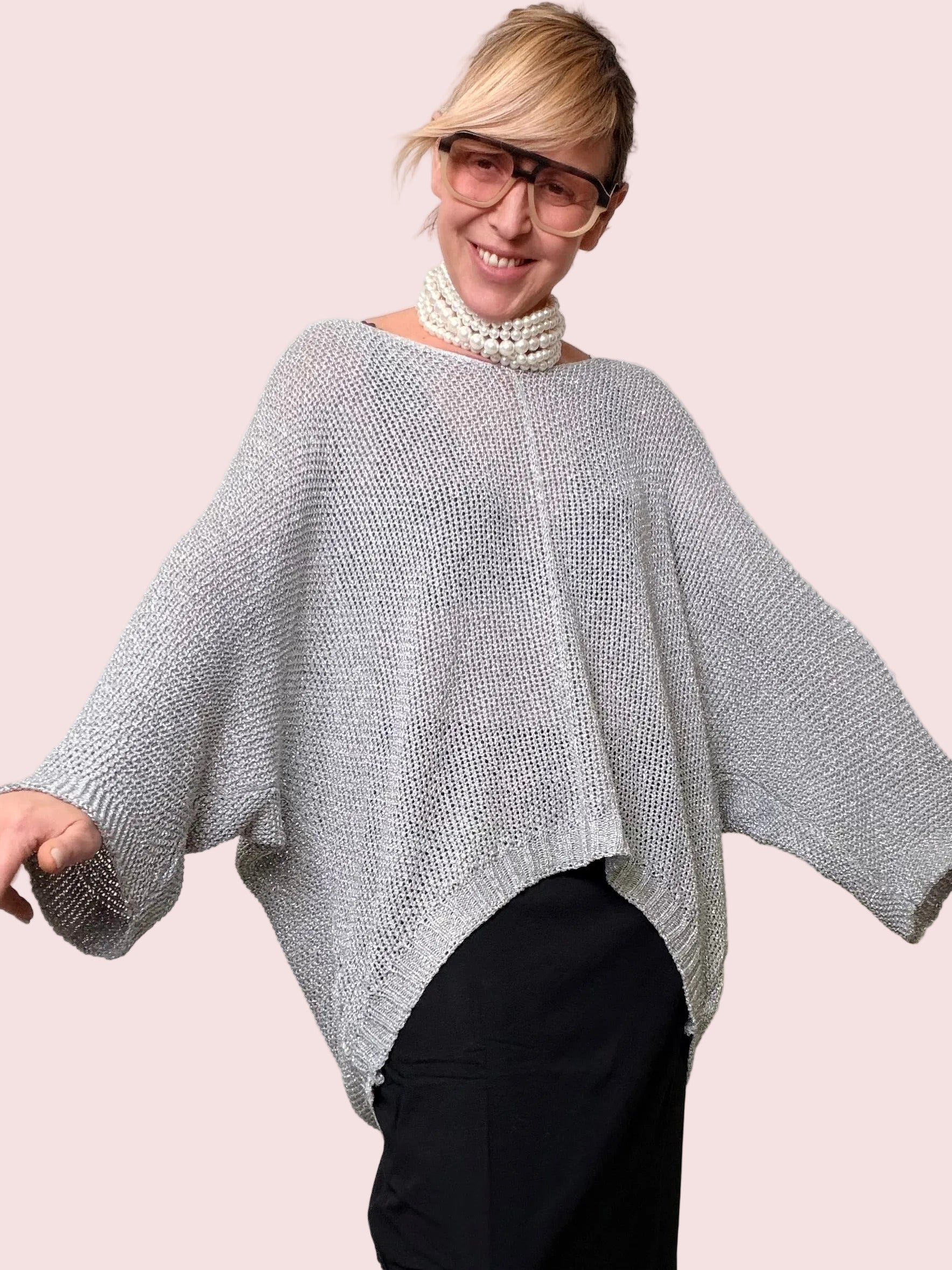 Maglia Over Lurex – Brilla con naturalezza