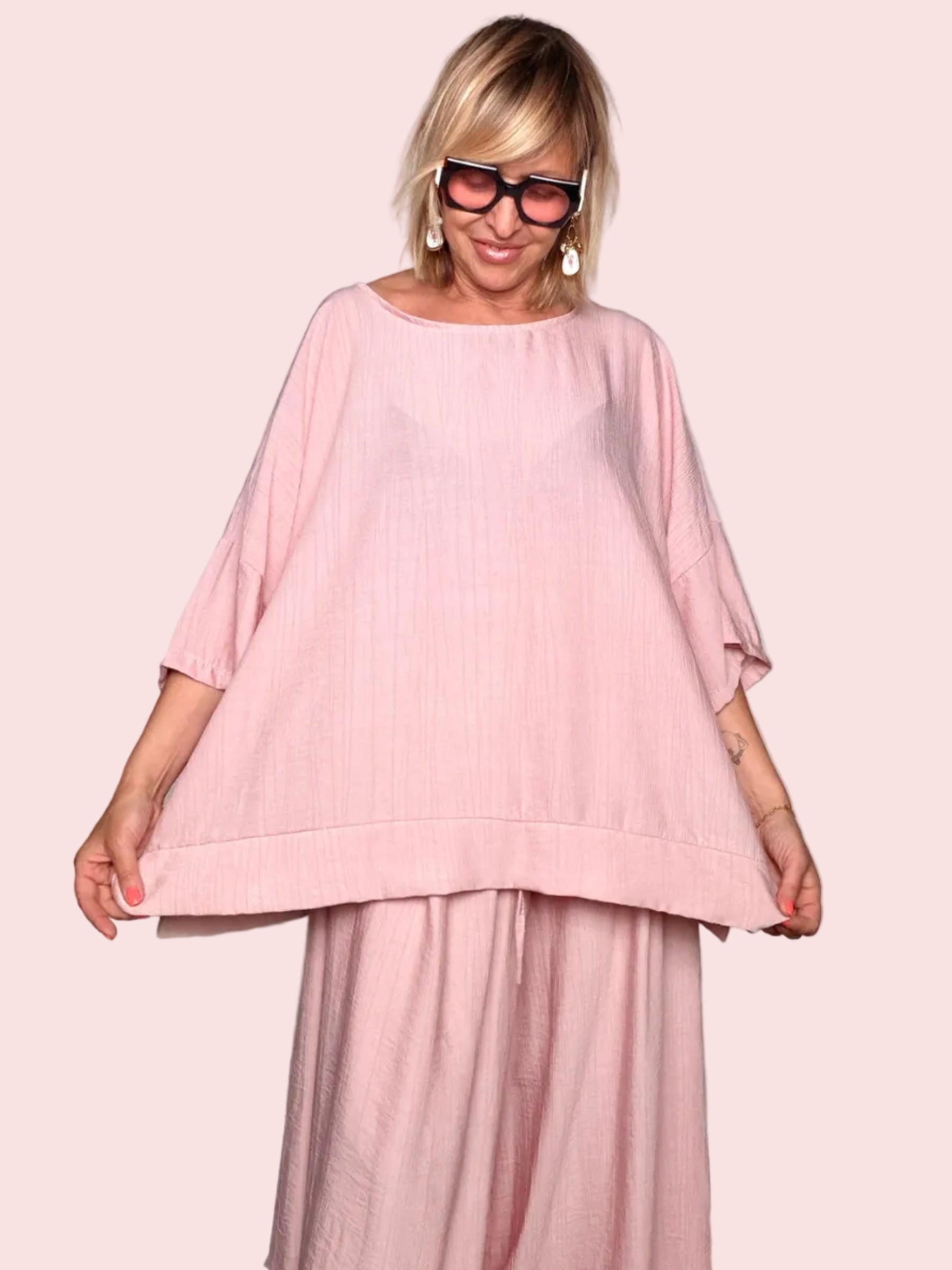 Coordinato Top + Pantalone Palazzo