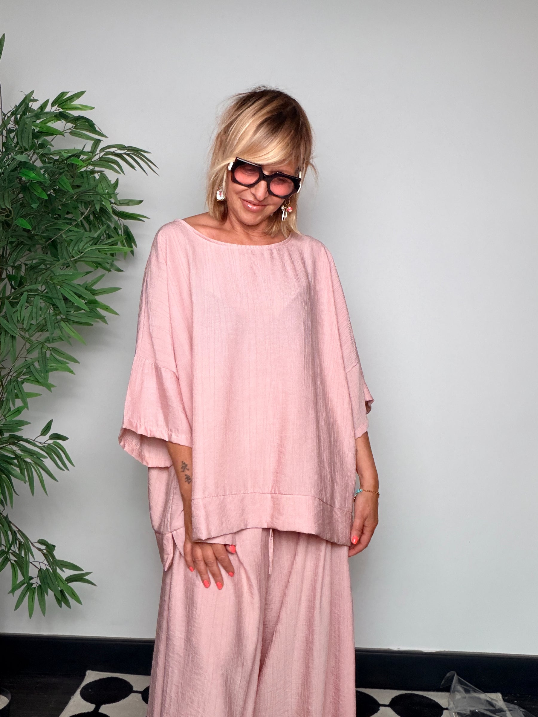Coordinato Top + Pantalone Palazzo