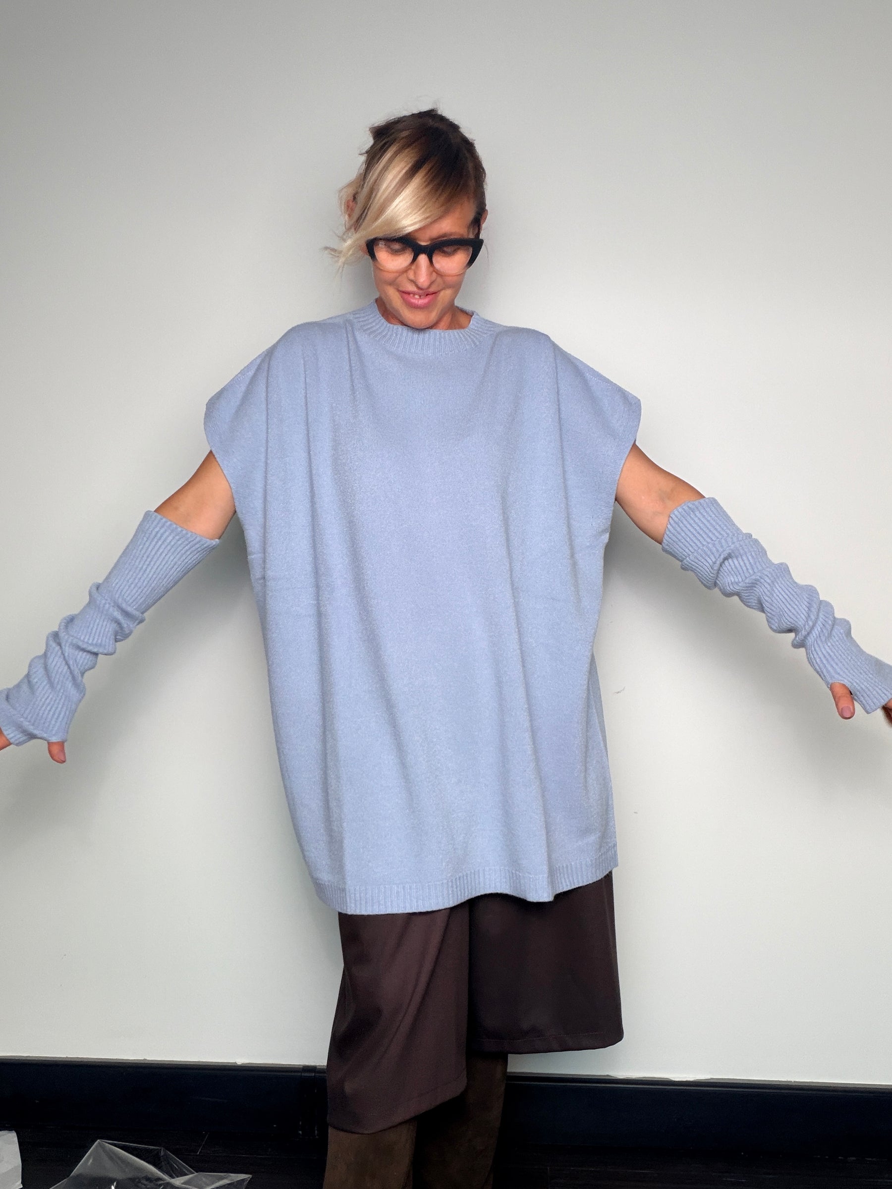 Tunica Oversize Manicotti Costina Dolcevita
