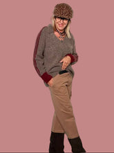 Pantalone pinocchietto tabacco con tascone Le Streghe