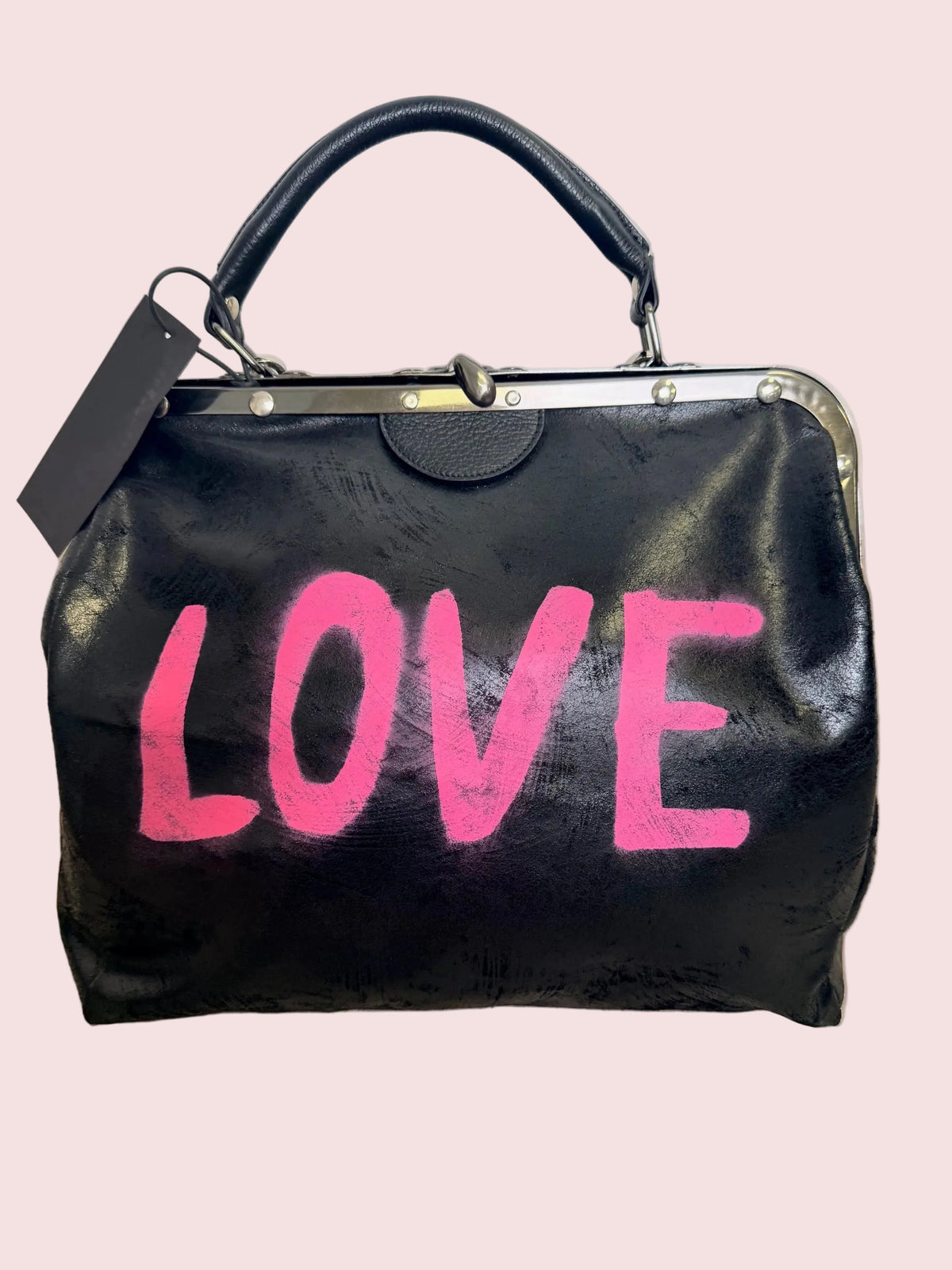 Borsa Doctor Bag con Scritta LOVE