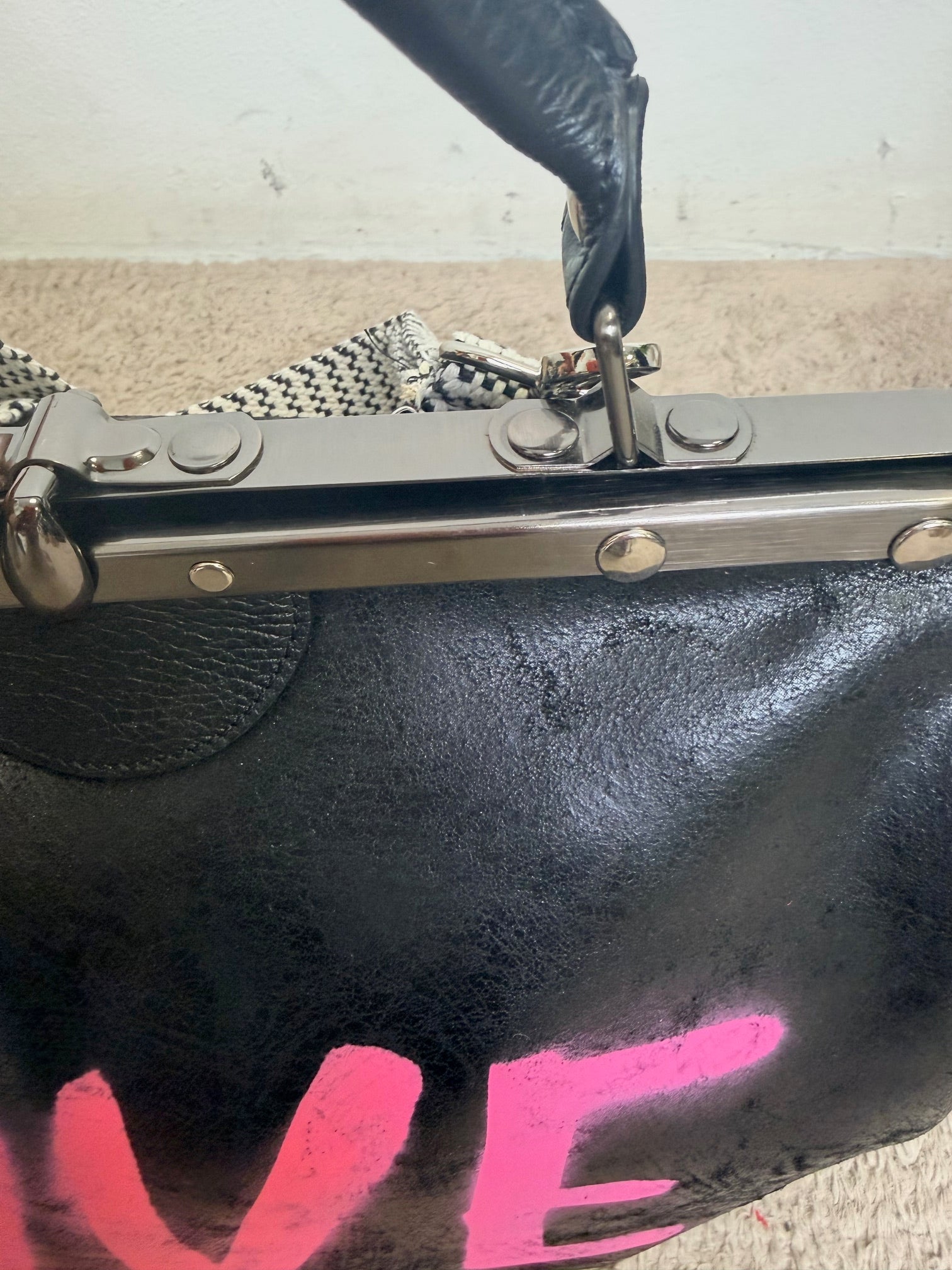 Borsa Doctor Bag con Scritta LOVE