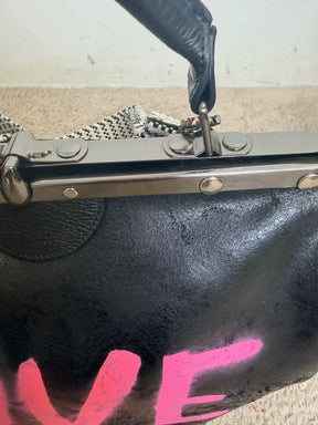 Borsa Doctor Bag con Scritta LOVE