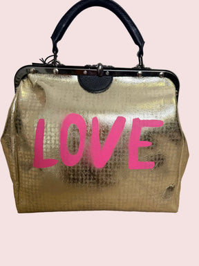Borsa Doctor Bag con Scritta LOVE