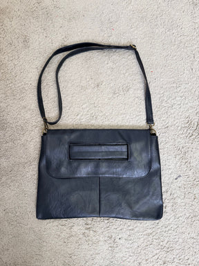 Borsa Mila - Tracolla Nera in ecopellle Effetto Vintage