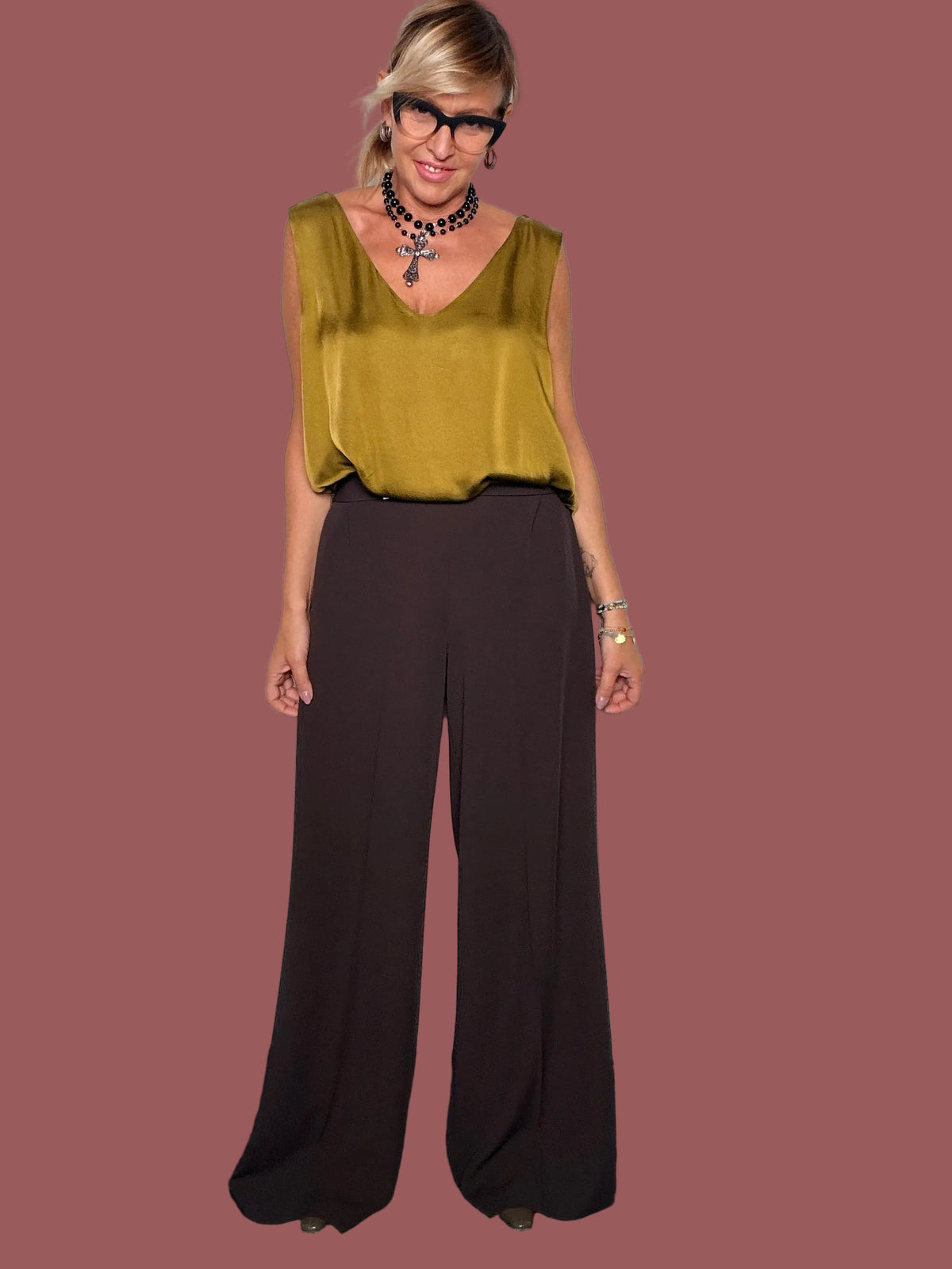 Pantalone palazzo fluido Deja Vu