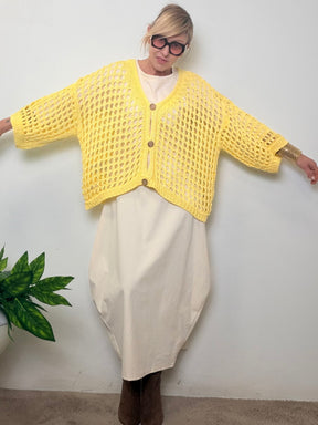 Cardigan in rete over