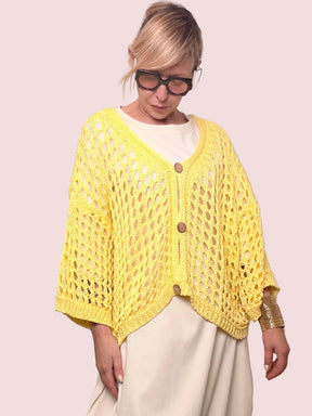 Cardigan in rete over
