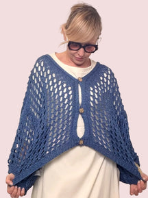 Cardigan in rete over