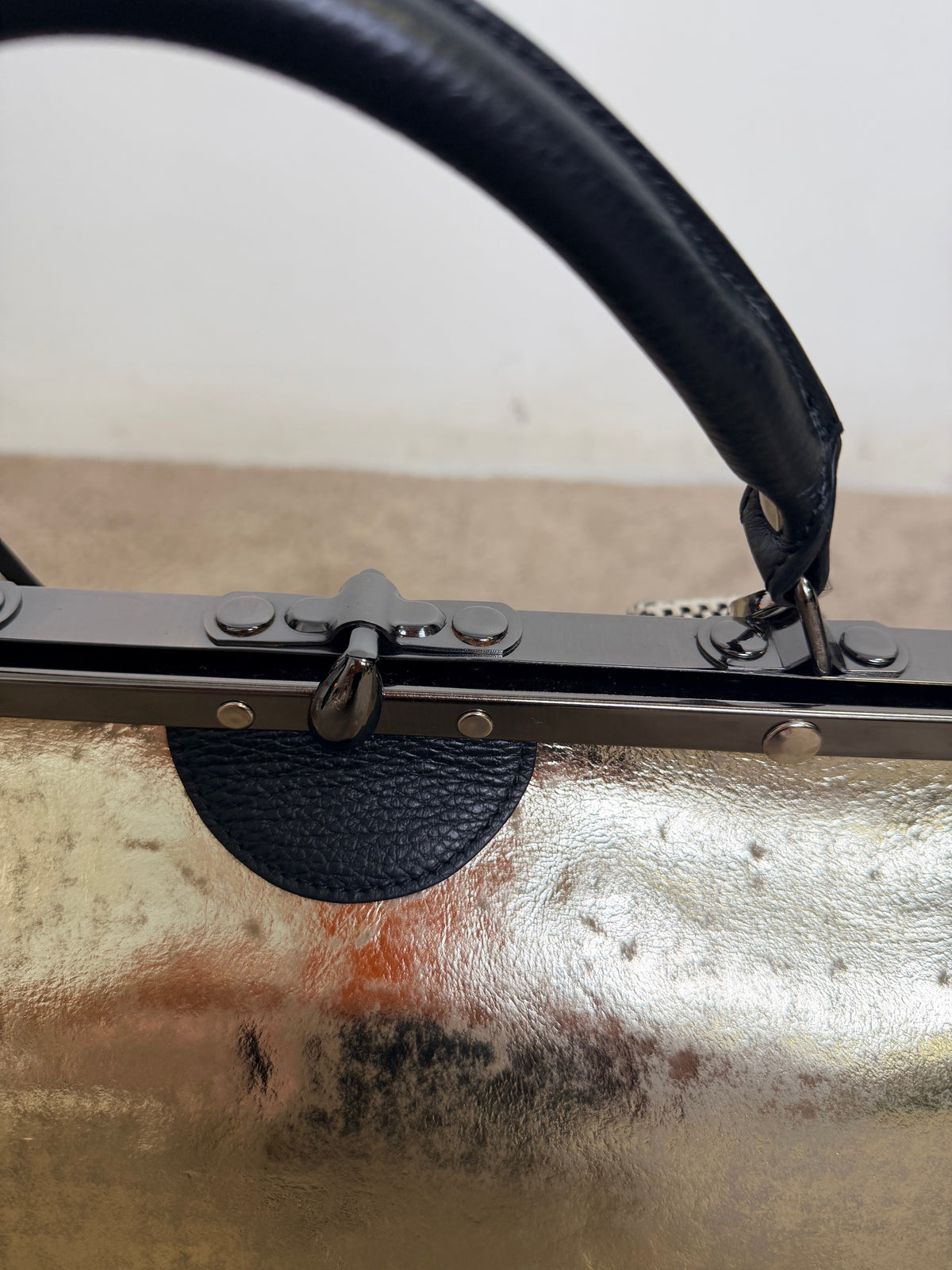 Borsa a Mano Vintage - Media Gold