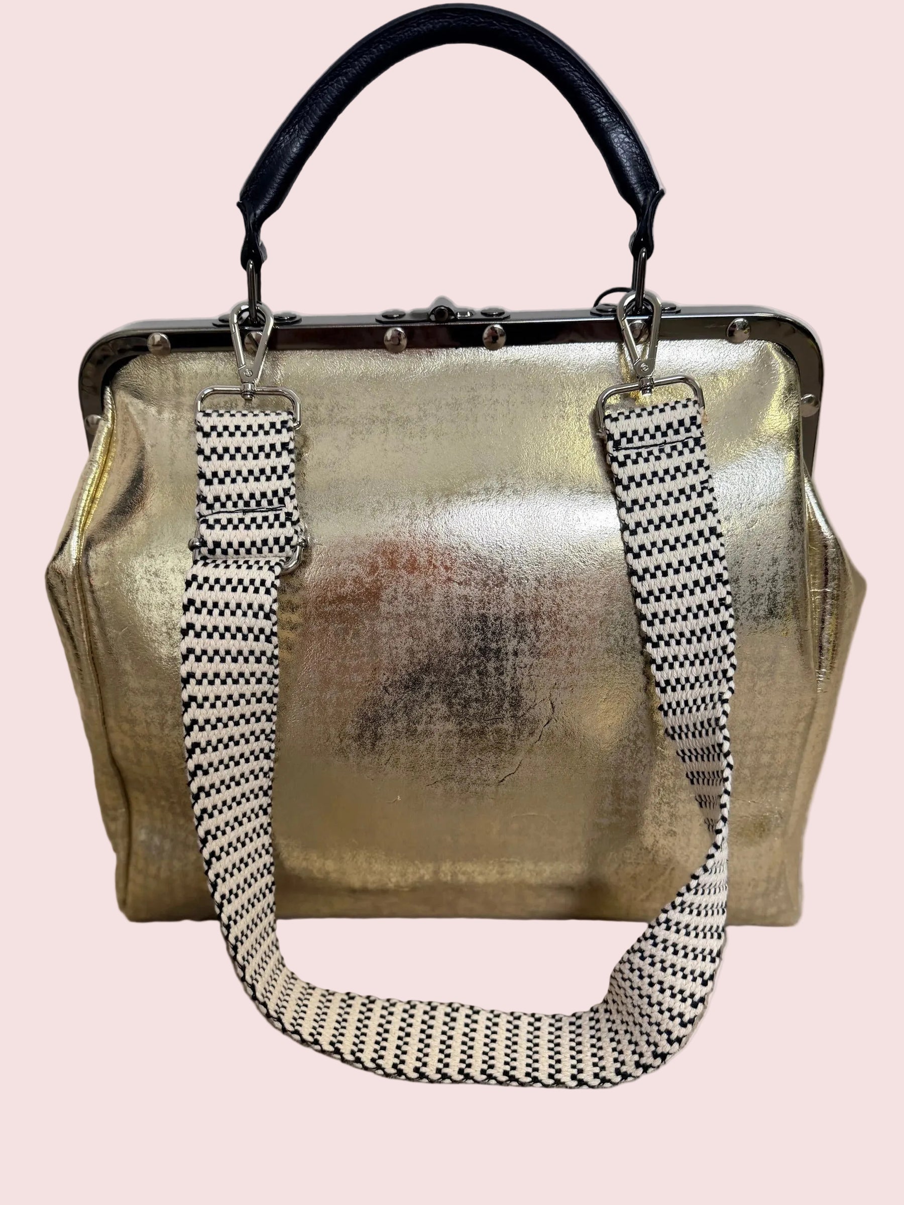 Borsa a Mano Vintage - Media Gold
