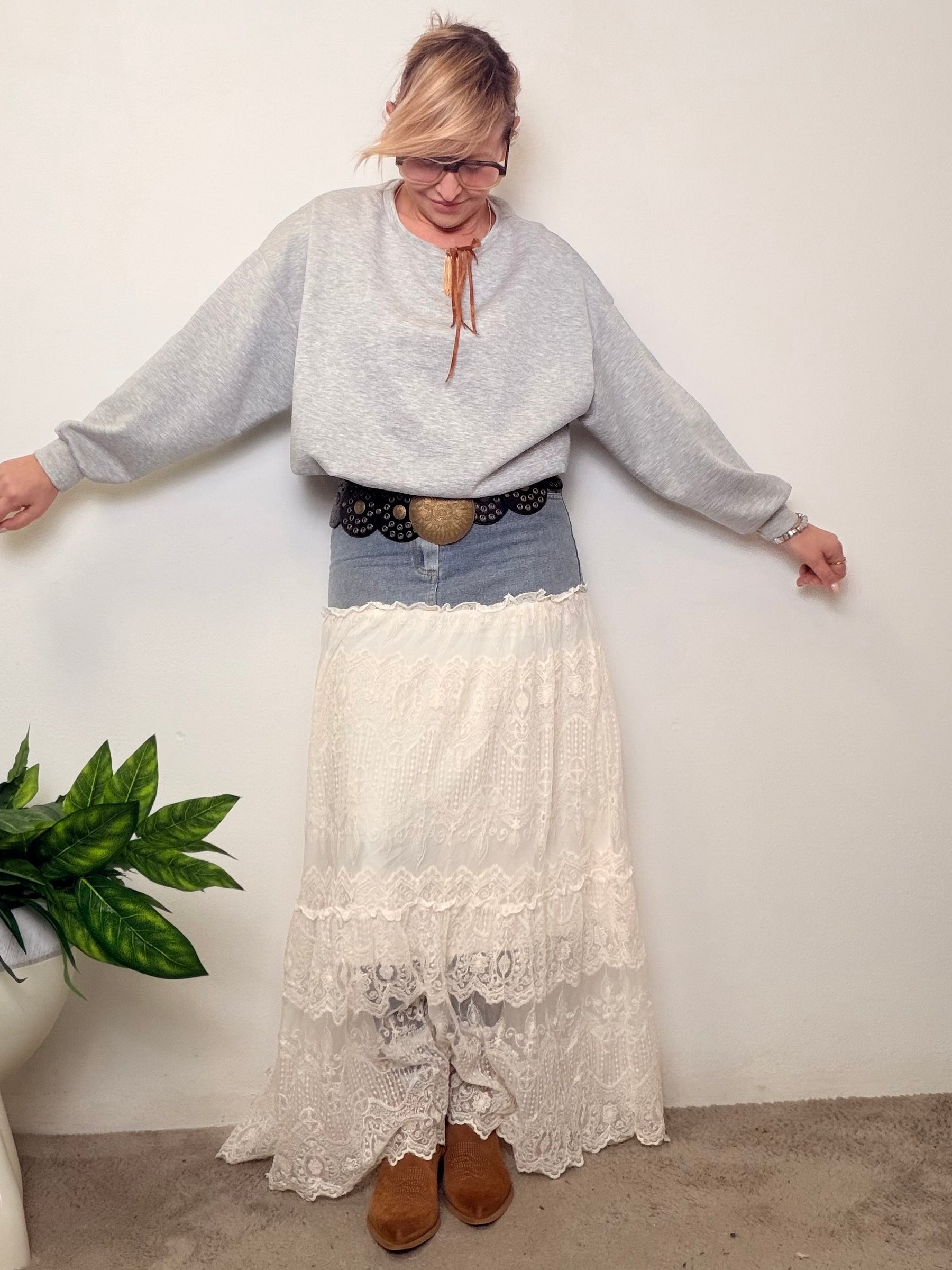 Gonna lunga romantica pizzo