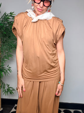 Maglia drappeggiata jersey
