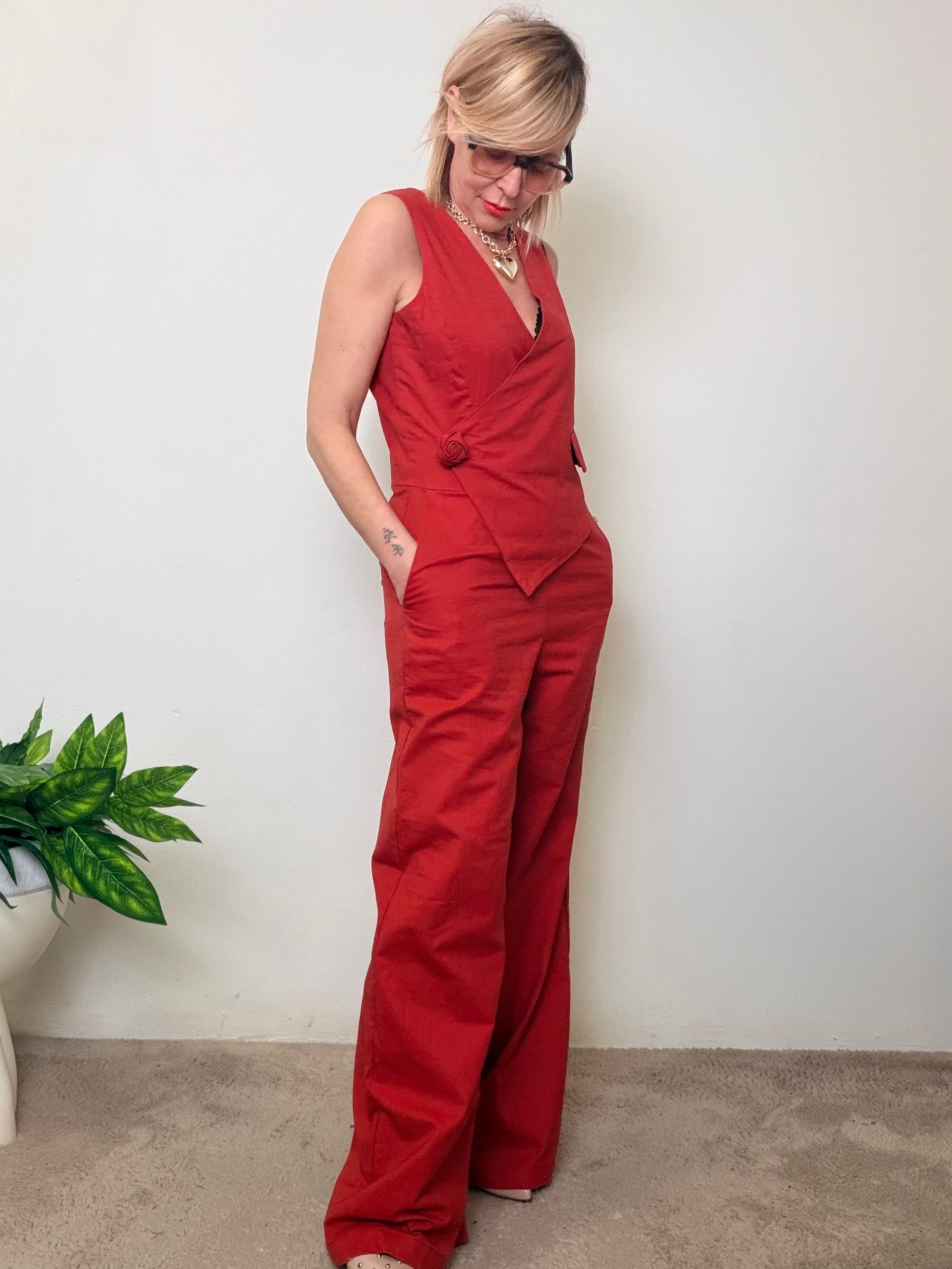 Tuta Elegante con Scollo a V