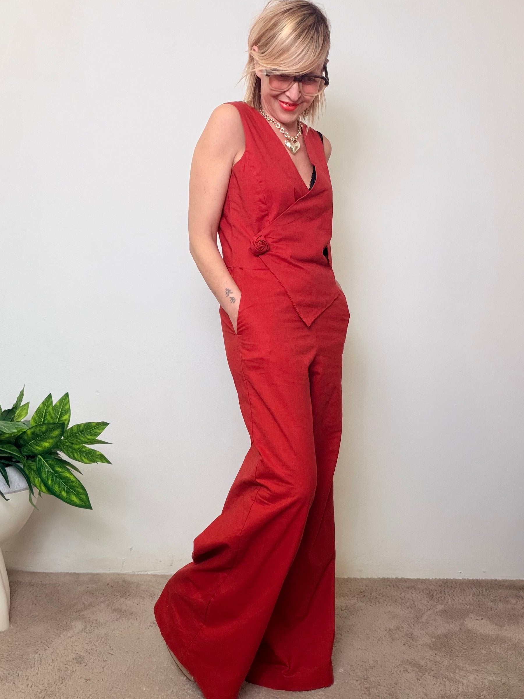 Tuta Elegante con Scollo a V