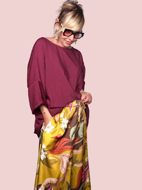 Pantalone Palazzo Floreale Tropicale