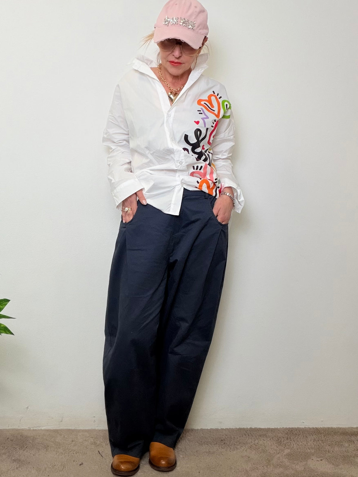 Pantaloni modello ovetto Blu Navy ta (Copia)