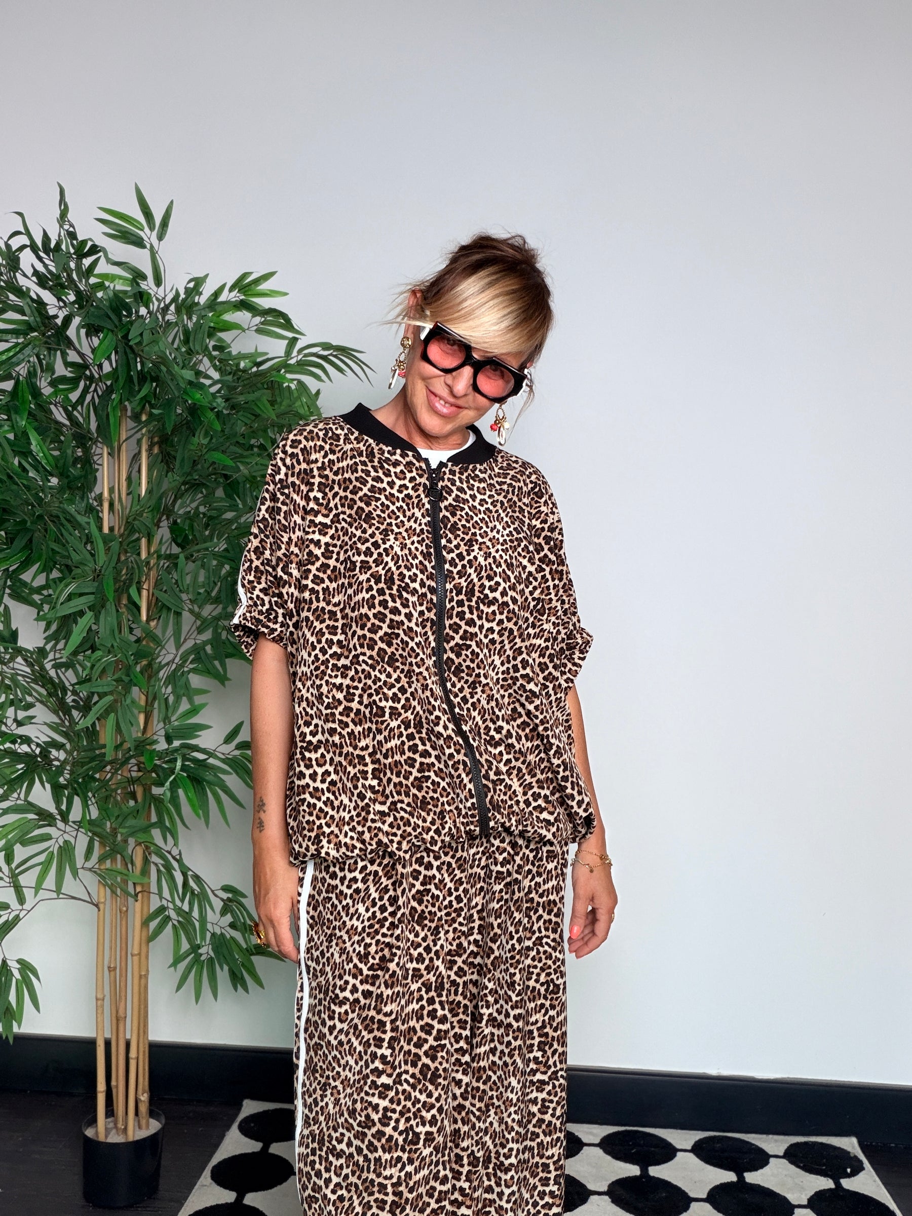 Completo Leopardato Viscosa — Giacca e Pantalone PREORDINE