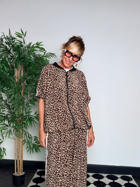 Completo Leopardato Viscosa — Giacca e Pantalone PREORDINE