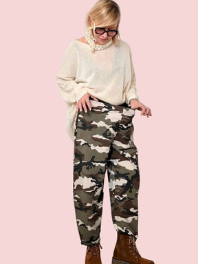 Pantalone in felpa mimetico
