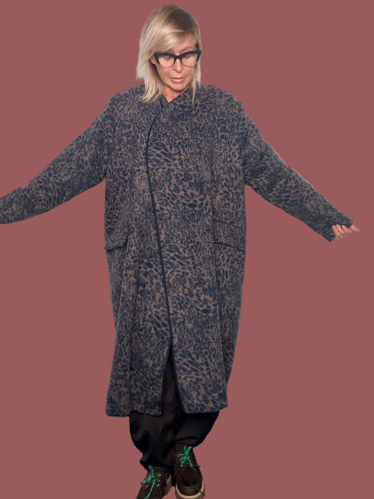 Cappotto Spolverino Oversize Maculato Flo&Poi