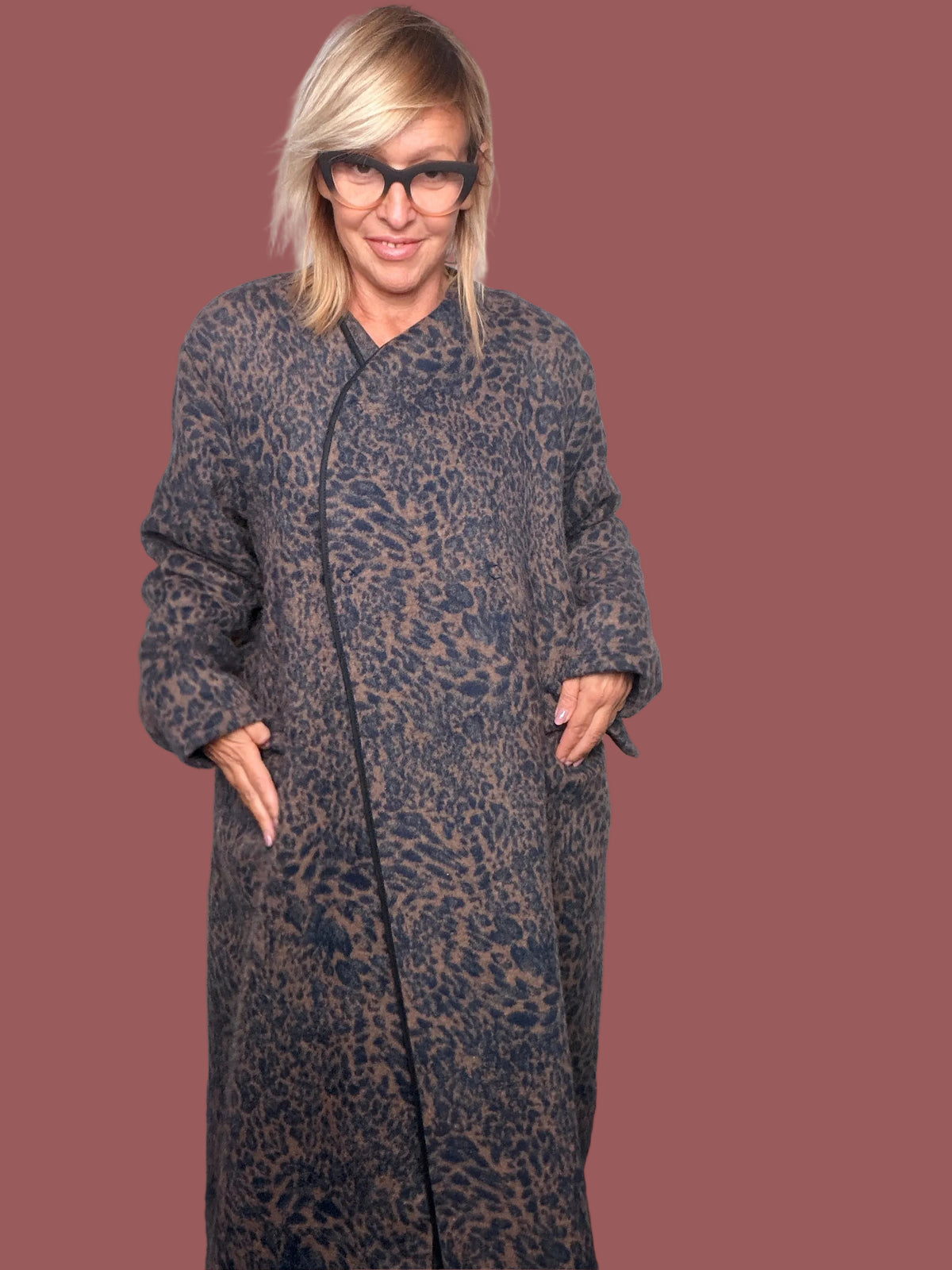 Cappotto Spolverino Oversize Maculato Flo&Poi