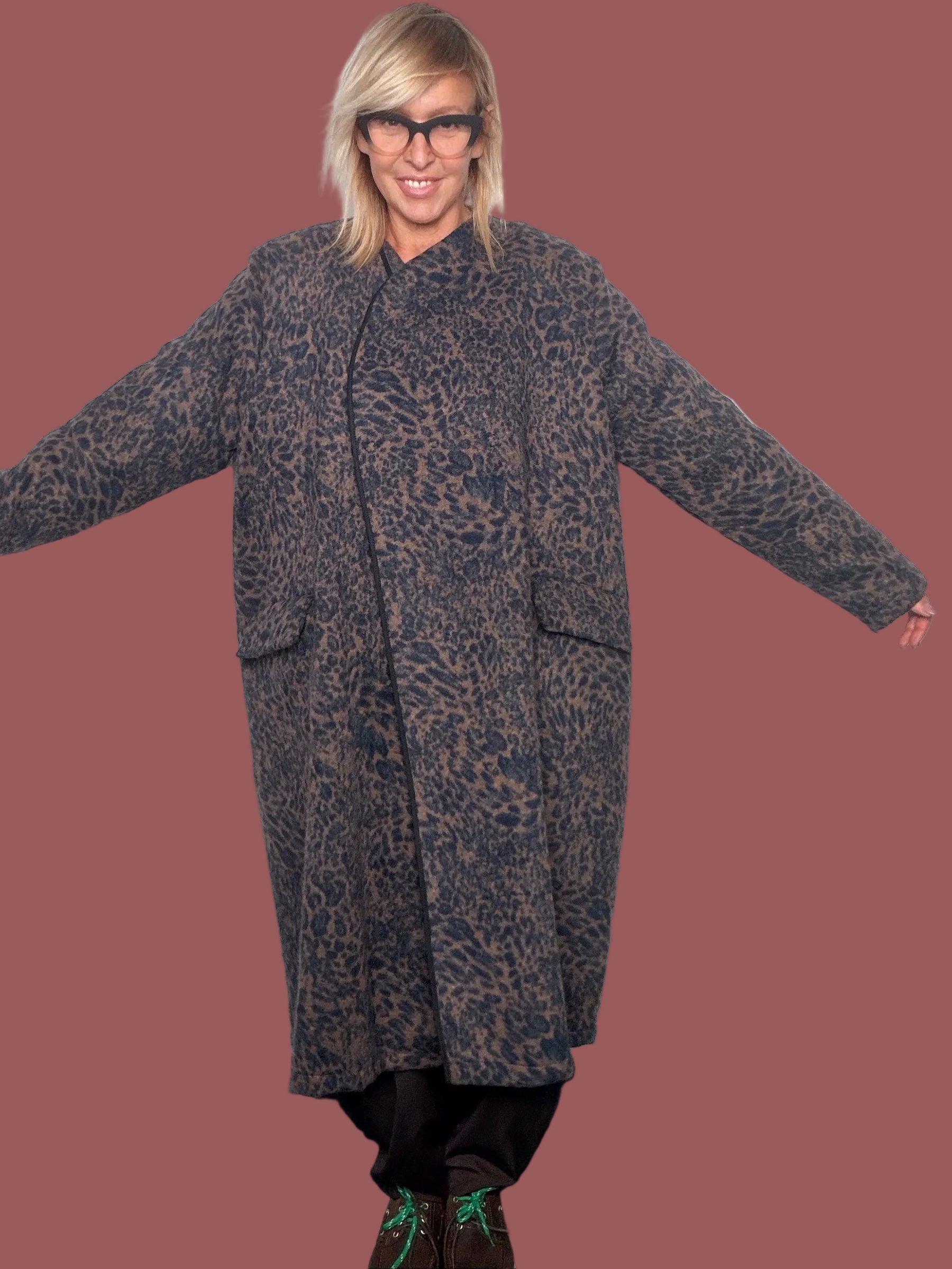 Cappotto Spolverino Oversize Maculato Flo&Poi