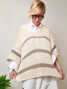 Maglia over a righe in maglia morbida