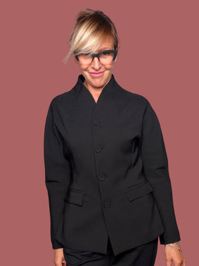 Giacca nera con collo alto Philia Loft
