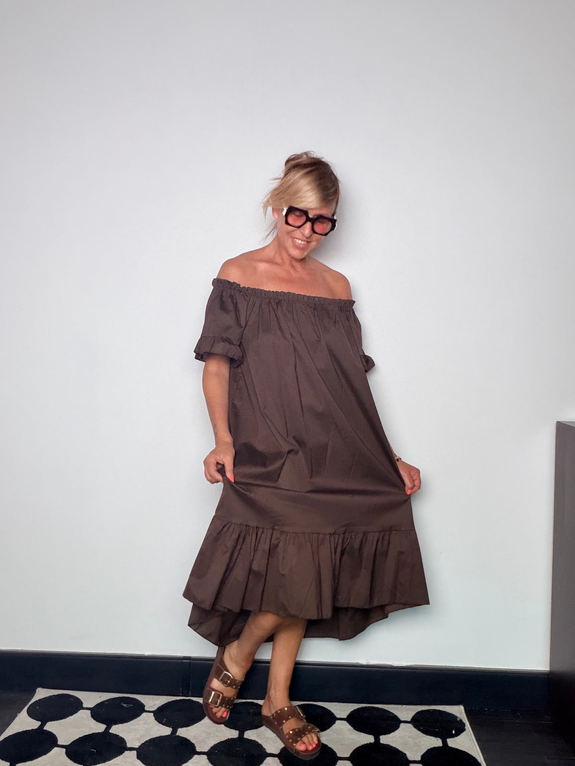 Vestito Off-Shoulder a Balze – Female