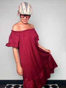 Vestito Off-Shoulder a Balze – Female