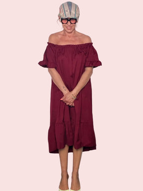 Vestito Off-Shoulder a Balze – Female