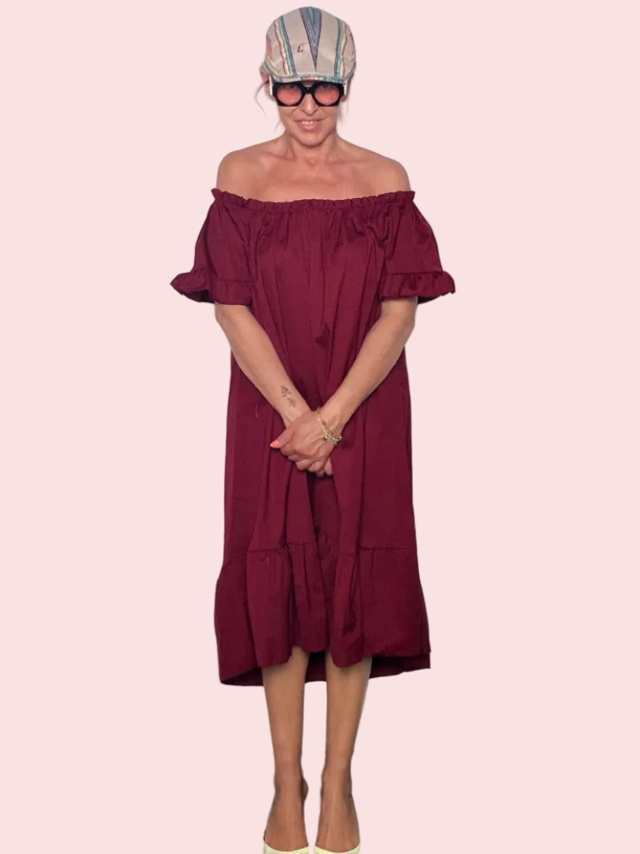 Vestito Off-Shoulder a Balze – Female