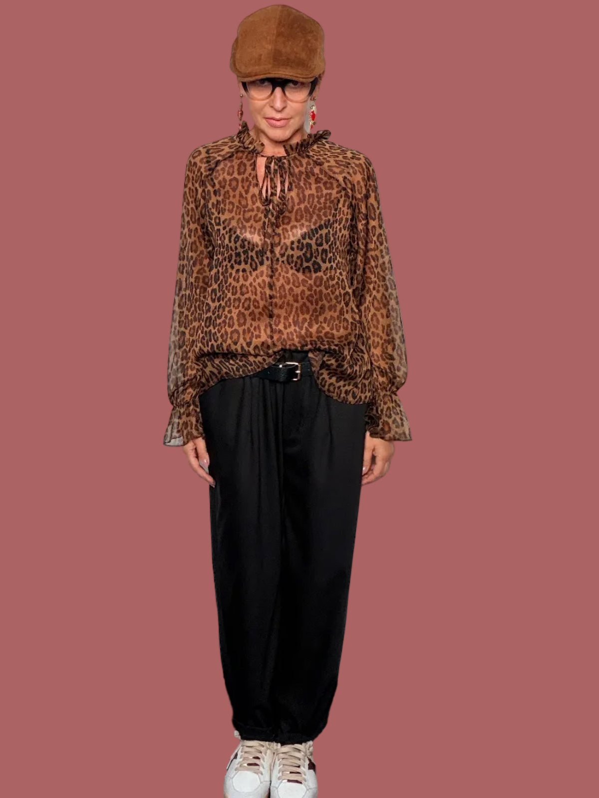 Pantalone con pinces e cintura Susy Star