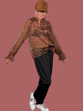 Pantalone con pinces e cintura Susy Star