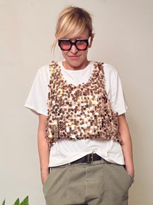 T-Shirt over c/paillettes