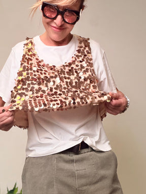 T-Shirt over c/paillettes
