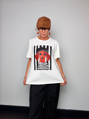 T-Shirt Cane Bassotto a Righe