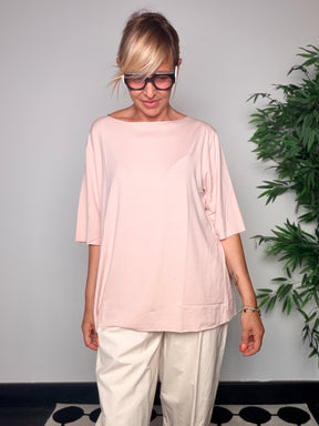 Maglia Over Taglio Vivo a Pipistrello