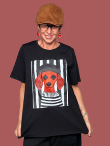 T-Shirt Cane Bassotto a Righe