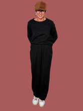 Pantalone Carota con Pinces Nero