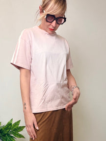 T-Shirt banda bianca manica