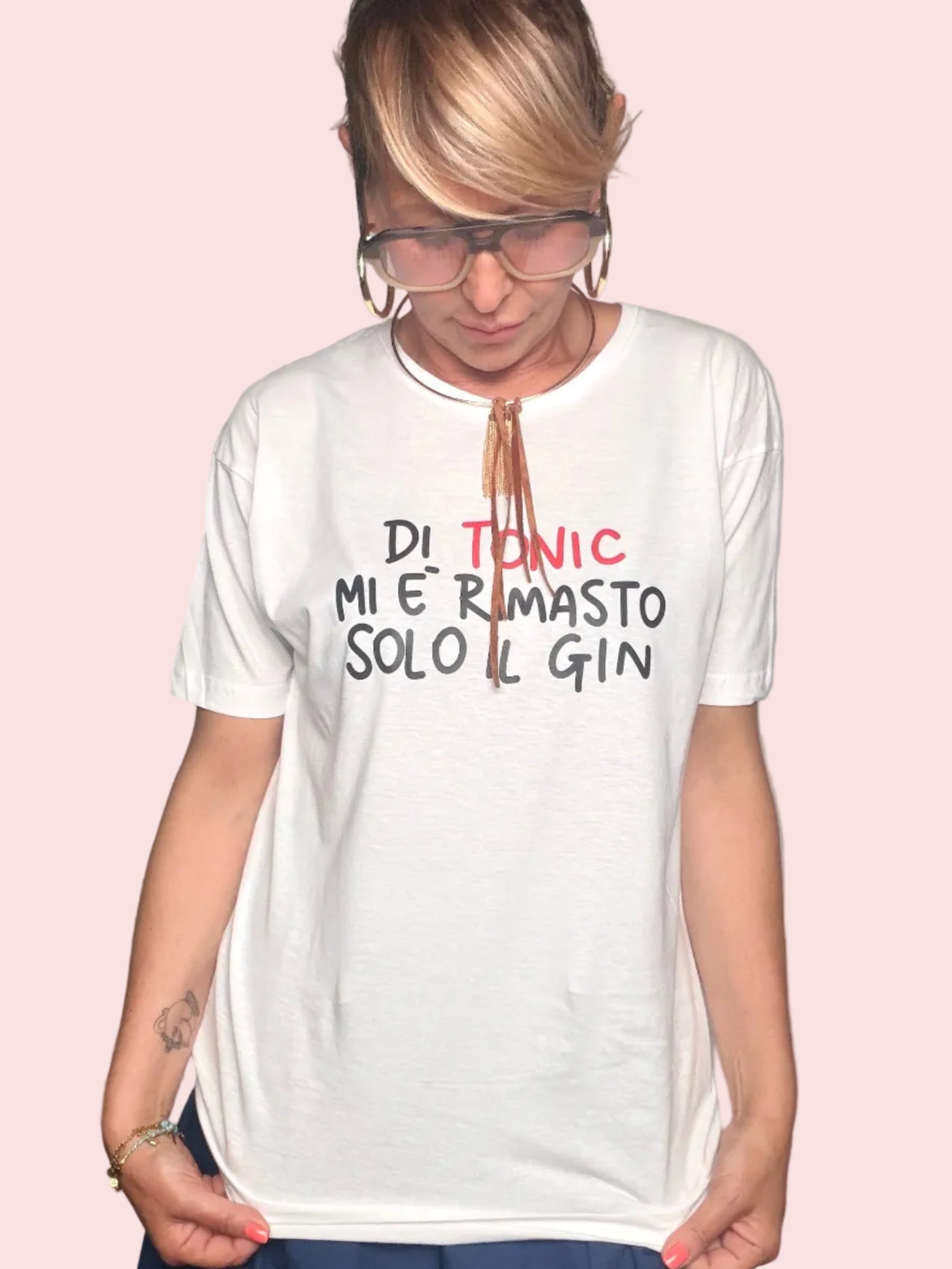 T-Shirt "Solo il Gin mi è Rimasto di Tonic" — Bianca Humor