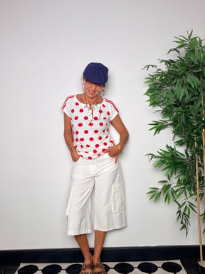 Bermuda Cargo — Wide Leg Bianco