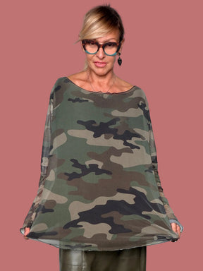 Maglia oversize camouflage Susy Star