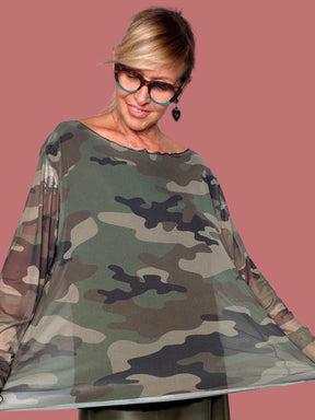 Maglia oversize camouflage Susy Star
