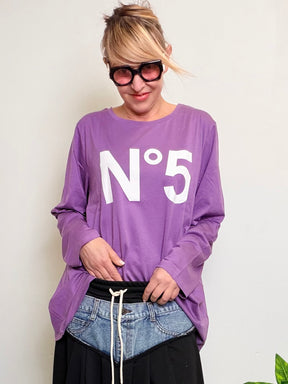 T-shirt in modal Over – Ironia in formato maxi