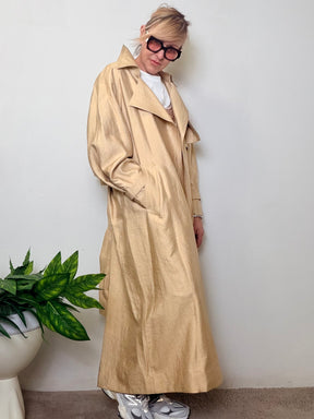 Trench oversize maxi color oro