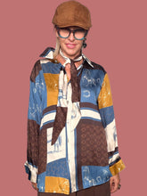 Camicia patchwork stampa equestre Susy Star